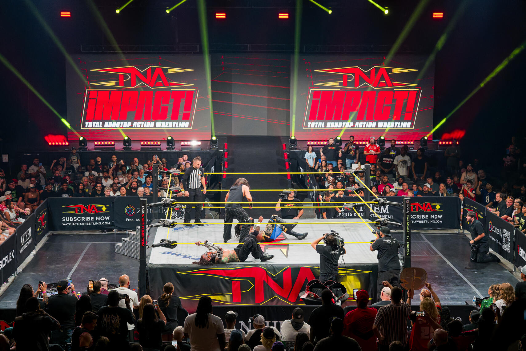 BALTIMORE, MD - Wrestlers compete during a TNA Impact Wrestling event on August 2025 at CFG Bank Arena.